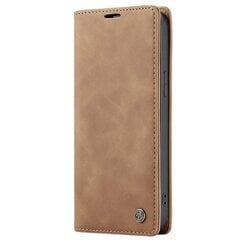 Кожиный чехол-книжка "CaseMe" Retro - светло-коричневый (iPhone 13 Pro) цена и информация | Чехлы для телефонов | pigu.lt