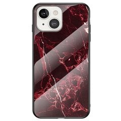 „Marble“ твердый силиконовый (TPU) чехол - чёрный / красный (iPhone 13 Mini) цена и информация | Чехлы для телефонов | pigu.lt