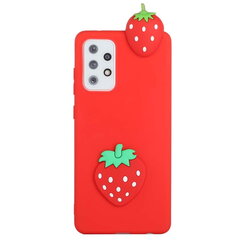 Твердый силиконовый чехол „Squezy“ Strawberry (TPU) - красный (Galaxy A33 5G) цена и информация | Чехлы для телефонов | pigu.lt