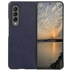 „Deluxe Leather“ dėklas - mėlynas (Galaxy Z Fold4) kaina ir informacija | Telefono dėklai | pigu.lt