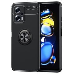 „Ring“ Kickstand (TPU) чехол - чёрный (Poco X4 GT / Redmi Note 11T Pro / Redmi Note 11T Pro+) цена и информация | Чехлы для телефонов | pigu.lt