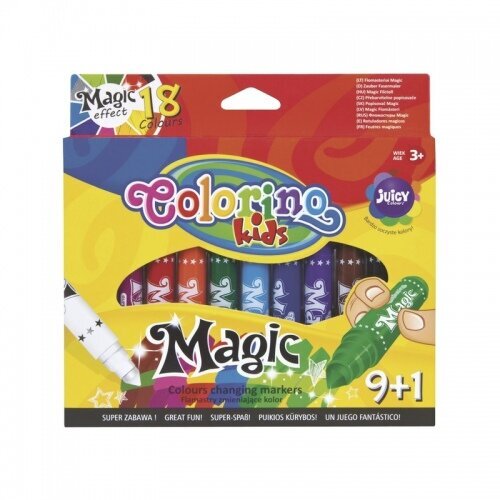 Spalvą keičiantys flomasteriai Colorino Kids Magic, 10 vnt. цена и информация | Piešimo, tapybos, lipdymo reikmenys | pigu.lt