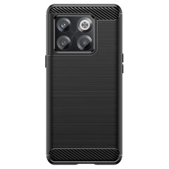 „Carbon“ твердый силиконовый чехол (TPU) - черный (OnePlus 10T) цена и информация | Чехлы для телефонов | pigu.lt