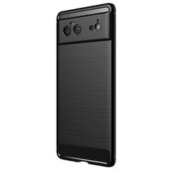 „Carbon“ твердый силиконовый чехол (TPU) - черный (Pixel 6) цена и информация | Чехлы для телефонов | pigu.lt
