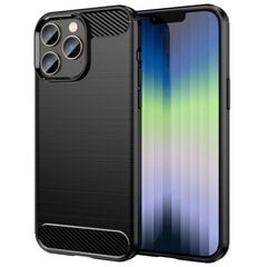 „Carbon“ kieto silikono (TPU) dėklas - juodas (iPhone 14 Pro) цена и информация | Чехлы для телефонов | pigu.lt