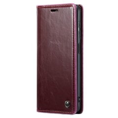 Кожиный чехол-книжка "CaseMe" Leather - бордовый (Galaxy A54) цена и информация | Чехлы для телефонов | pigu.lt