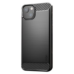 Твердый силиконовый чехол „Mofi“ Carbon (TPU) - чёрный (iPhone 13) цена и информация | Чехлы для телефонов | pigu.lt