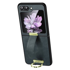 Кожаный чехол „Sulada“ Leather Kickstand - серый (Galaxy Flip5) цена и информация | Чехлы для телефонов | pigu.lt