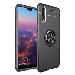 „FOCUS“ Kickstand kieto silikono (TPU) dėklas - juodas (P20 Pro) kaina ir informacija | Telefono dėklai | pigu.lt