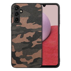 Кожаный чехол „Camouflage“ Pattern - коричневый (Galaxy A14 5G / A14 4G) цена и информация | Чехлы для телефонов | pigu.lt