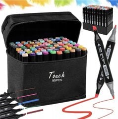 Dvipusių flomasterių rinkinys ColorTwist, 80 vnt. kaina ir informacija | Piešimo, tapybos, lipdymo reikmenys | pigu.lt
