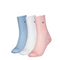 Tommy Hilfiger moteriškos kojinės 3 vnt, rožinės-baltos-šviesiai mėlynos kaina ir informacija | Moteriškos kojinės | pigu.lt