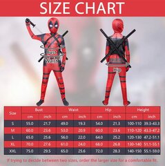 Deadpool superherojaus kostiumas berniukams kaina ir informacija | Karnavaliniai kostiumai | pigu.lt