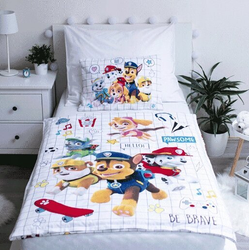 Jerry Fabrics patalynės komplektas Paw Patrol, 100x135, 2 dalių kaina ir informacija | Patalynė kūdikiams, vaikams | pigu.lt