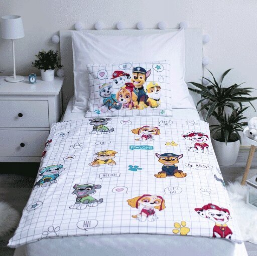 Jerry Fabrics patalynės komplektas Paw Patrol, 100x135, 2 dalių kaina ir informacija | Patalynė kūdikiams, vaikams | pigu.lt