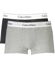Trumpikės vyrams Calvin Klein, pilkos/juodos, 2 vnt. kaina ir informacija | Calvin Klein Apatinis trikotažas vyrams | pigu.lt