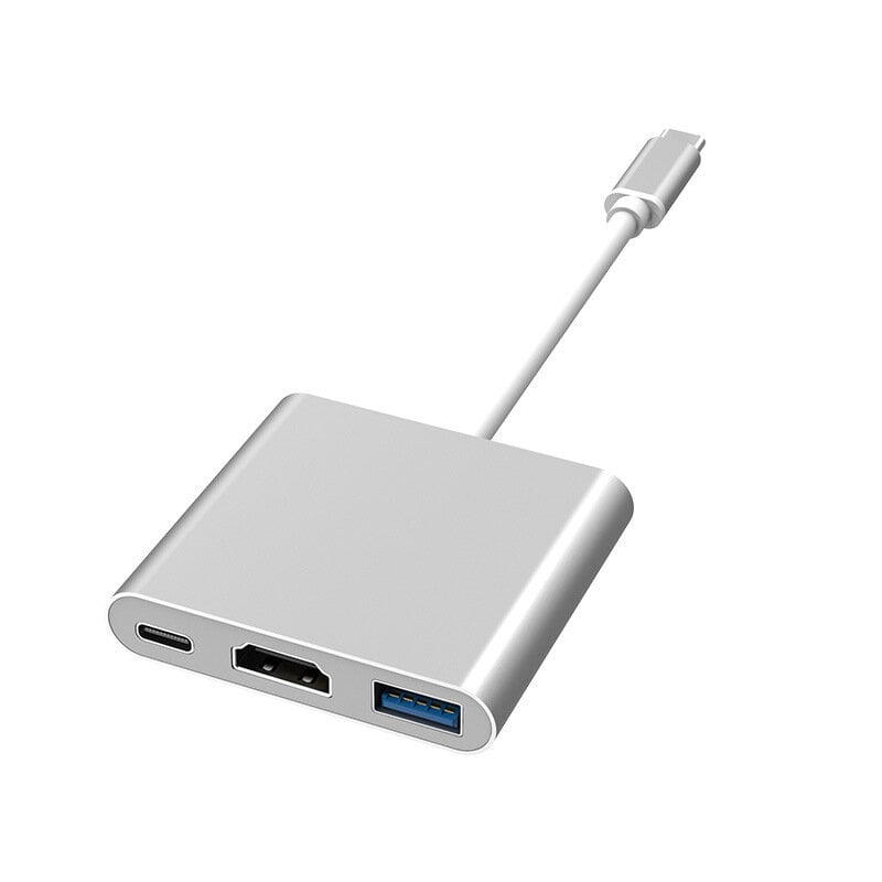 Hub 3in1 adapteris Type-C / USB3.0 / HDMI 4k / PD kaina ir informacija | Adapteriai, USB šakotuvai | pigu.lt