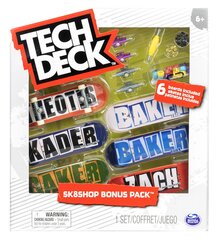 Pirštukų riedlenčių rinkinys Tech Deck Sk8Shop Bonus Pack Baker, 6 d. цена и информация | Игрушки для мальчиков | pigu.lt