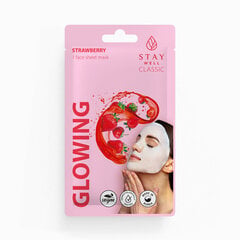 Листовая маска для сияния кожи STAY WELL Classic sheet mask - STRAWBERRY Glowing цена и информация | Маски для лица, патчи для глаз | pigu.lt