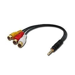 LINDY AudiVideo Adapter 3.5-3xRCA  Video+Audio-Stereo 4Segme kaina ir informacija | Adapteriai, USB šakotuvai | pigu.lt