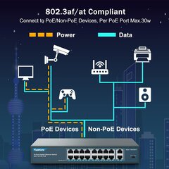 Переключатель YuanLey, 18 портов цена и информация | Коммутаторы (Switch) | pigu.lt