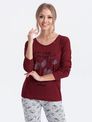 женская пижама ulr234 - темно-красная 123908-6 цена и информация | Женские пижамы, ночнушки | pigu.lt