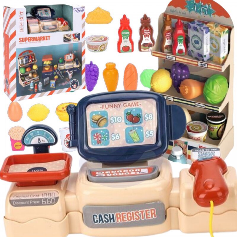 Vaikiškos parduotuvės rinkinys su garso efektais Woopie, 42d. kaina ir informacija | Žaislai mergaitėms | pigu.lt
