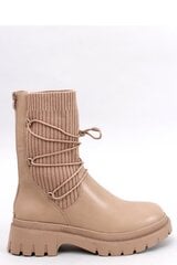 Auliniai batai moterims Inello 188178-52, smėlio spalvos kaina ir informacija | Aulinukai, ilgaauliai batai moterims | pigu.lt