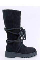 Ilgaauliai batai moterims Inello 185856, juodi kaina ir informacija | Aulinukai, ilgaauliai batai moterims | pigu.lt