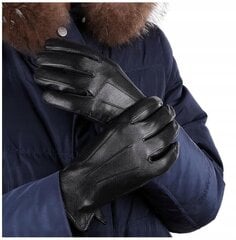 Мужские кожаные флисовые перчатки BLACK ELEGANT RKW7A-XXL цена и информация | Женские перчатки | pigu.lt