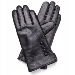 Женские кожаные перчатки черный утепленный медведь BLACK ELEGANT RKW11B-S цена и информация | Женские перчатки | pigu.lt