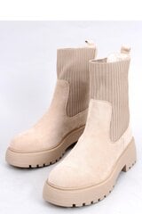 Auliniai batai moterims Inello 174518-56, smėlio spalvos цена и информация | Женские ботинки | pigu.lt
