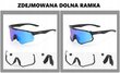 Dviratininkų akiniai Twinshield STW-C13, juodi/mėlyni kaina ir informacija | Sportiniai akiniai | pigu.lt