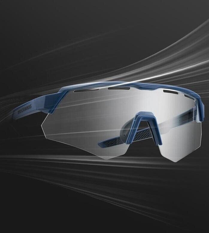 Dviratininkų akiniai Rockbros SP246-1, mėlyni kaina ir informacija | Sportiniai akiniai | pigu.lt