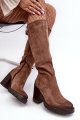 Ilgaauliai batai moterims Step in style 189380, rudi kaina ir informacija | Aulinukai, ilgaauliai batai moterims | pigu.lt