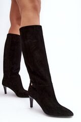 Ilgaauliai batai moterims Step in style 189061, juodi kaina ir informacija | Aulinukai, ilgaauliai batai moterims | pigu.lt
