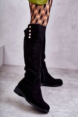 Ilgaauliai batai moterims Step in style 173604-52, juodi kaina ir informacija | Aulinukai, ilgaauliai batai moterims | pigu.lt