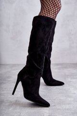 Ilgaauliai moterims Step In Style 17361055, juodi kaina ir informacija | Aulinukai, ilgaauliai batai moterims | pigu.lt