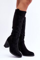 Ilgaauliai batai moterims Step in style 185245, juodi kaina ir informacija | Aulinukai, ilgaauliai batai moterims | pigu.lt