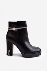 Aulinukai moterims Step in style 189405, juodi цена и информация | Женские ботинки | pigu.lt