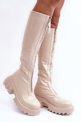 Ilgaauliai batai moterims Step in style 186331-55, smėlio spalvos kaina ir informacija | Aulinukai, ilgaauliai batai moterims | pigu.lt