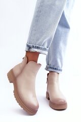 Auliniai batai moterims Step in style 186476-56, smėlio spalvos цена и информация | Женские ботинки | pigu.lt