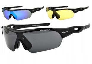 Sportiniai akiniai Lozano LZ-125A, juodi kaina ir informacija | Sportiniai akiniai | pigu.lt