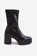 Aulinukai moterims Step in style 190209, juodi kaina ir informacija | Aulinukai, ilgaauliai batai moterims | pigu.lt