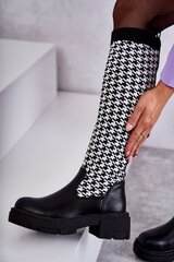 Ilgaauliai batai moterims Step in style 173774-56, juodi kaina ir informacija | Aulinukai, ilgaauliai batai moterims | pigu.lt