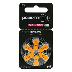 Elementai Varta power one Evolution klausos aparatam p13 60 vnt. kaina ir informacija | Elementai | pigu.lt