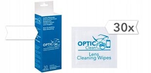 Салфетки для очков OPTIC Clean - 30 шт. цена и информация | Аксессуары для очков и линз | pigu.lt