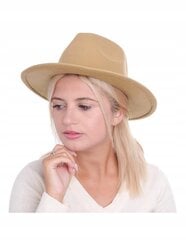 Женская войлочная шляпа с ремешком Бежевый KP-02A цена и информация | Женские шапки | pigu.lt