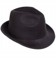 Шляпа из войлока Черная классическая шляпа с закругленными краями KP-04 цена и информация | Женские шапки | pigu.lt