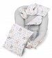 Kūdikio lizdelis su priedais Babymam, 6 dalių, pilkas kaina ir informacija | Vokeliai, miegmaišiai, pagalvės | pigu.lt